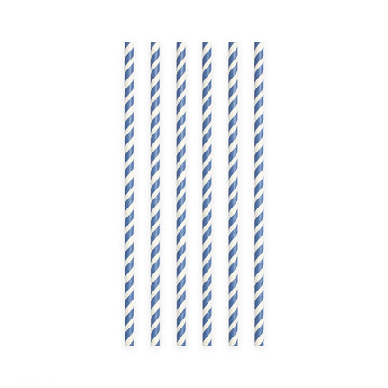 Rietjes Blauw Gestreept 19cm 20st van WeFiesta koop je bij Partywinkel