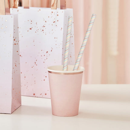 Rietjes Gestreept 20cm 20st van Ginger Ray koop je bij Partywinkel
