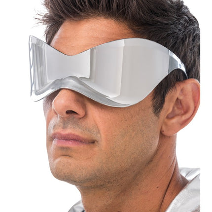 Zilveren Futuristische Spiegelbril