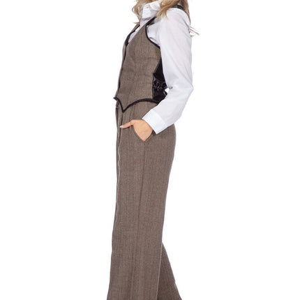 Roaring Twenties 20S Kostuum Bruin Dames 3 delig van Wilbers & Wilbers koop je bij Partywinkel