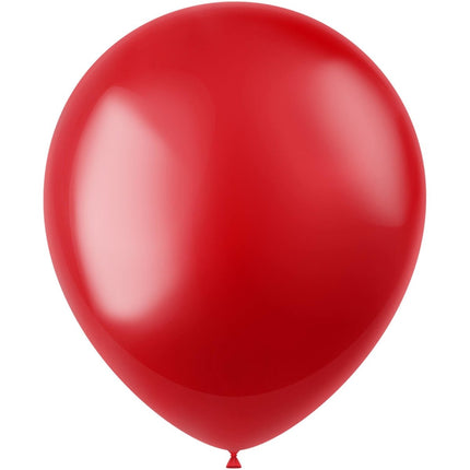 Rode Ballonnen Metallic Fiery Red 33cm 10st van Folat koop je bij Partywinkel