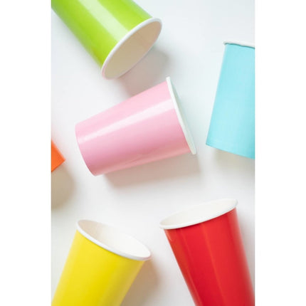 Rode Bekers Karton 350ml 8st van Folat koop je bij Partywinkel