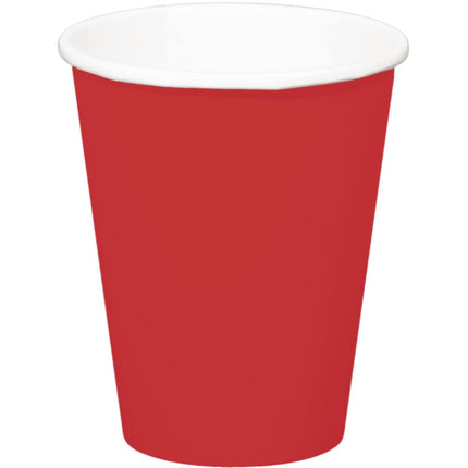 Rode Bekers Karton 350ml 8st van Folat koop je bij Partywinkel