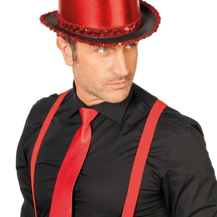Rode Hoed Met Band van Wilbers & Wilbers koop je bij Partywinkel