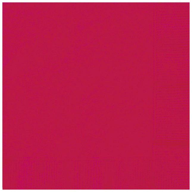 Rode Servetten 33cm 50st van Unique koop je bij Partywinkel