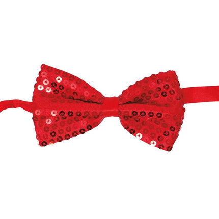 Rode Strik Glitter Paillet van Fiestas Guirca koop je bij Partywinkel