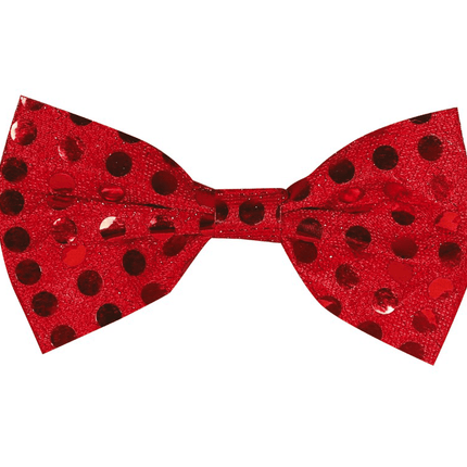 Rode Strik Pailletten 11cm van Fiestas Guirca koop je bij Partywinkel