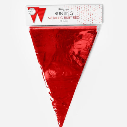 Rode Vlaggenlijn Metallic 10m van WeFiesta koop je bij Partywinkel