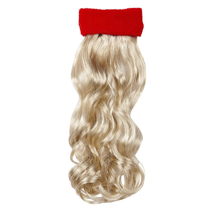 Rode Zweetbandjes Met Blond Gekruld Haar van Widmann koop je bij Partywinkel