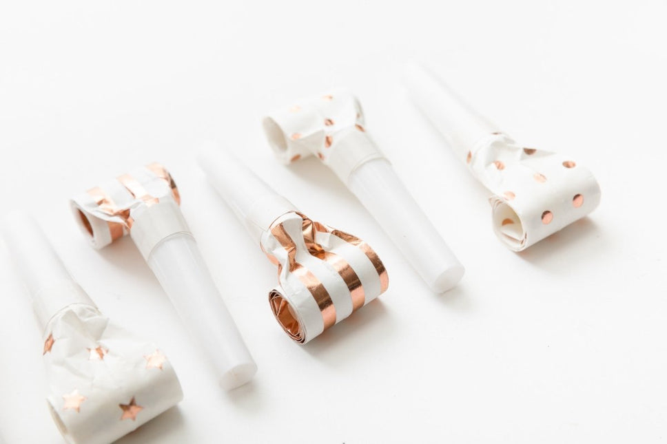 Roltongen Rose Goud 6st van WeFiesta koop je bij Partywinkel