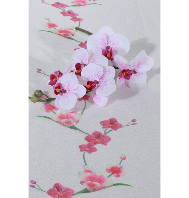 Runner da tavola floreale Orchidee 5m
