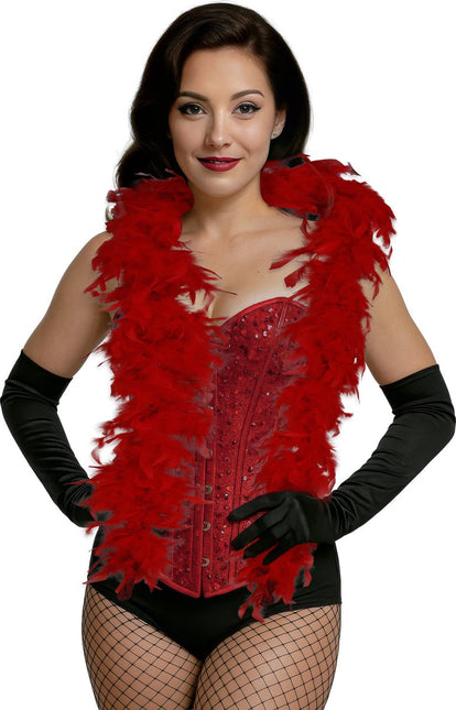 Rood Boa Veren 80gr van Fiestas Guirca koop je bij Partywinkel