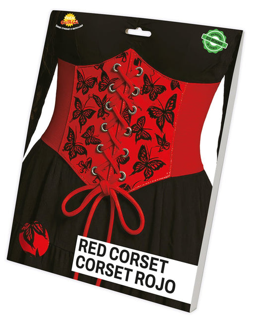 Rood Corset Dames Vlinders van Fiestas Guirca koop je bij Partywinkel