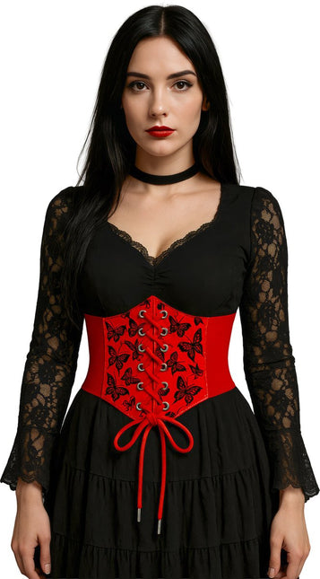 Rood Corset Dames Vlinders van Fiestas Guirca koop je bij Partywinkel