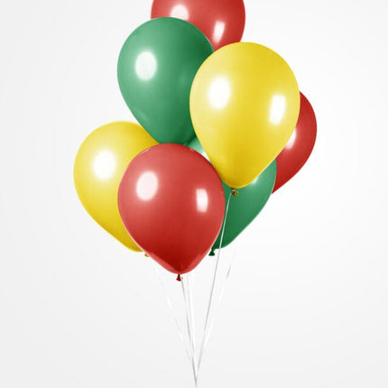 Rood Geel Groene Ballonnen 30cm 10st van WeFiesta koop je bij Partywinkel
