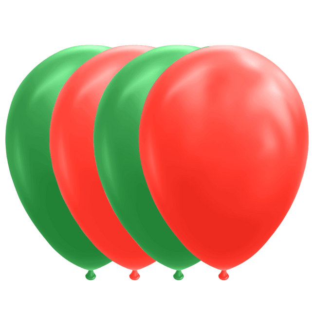 Rood Groene Ballonnen 30cm 10st van WeFiesta koop je bij Partywinkel