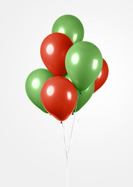 Rood Groene Ballonnen 30cm 10st van WeFiesta koop je bij Partywinkel