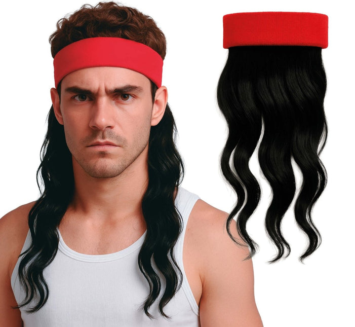 Rood Haarband Met Bruine Haren van Fiestas Guirca koop je bij Partywinkel