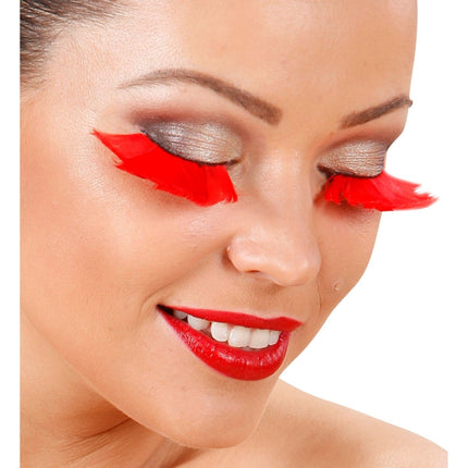 Rood Nep Wimpers van Widmann koop je bij Partywinkel