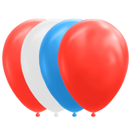 Rood Wit Blauwe Ballonnen 30cm 10st van WeFiesta koop je bij Partywinkel