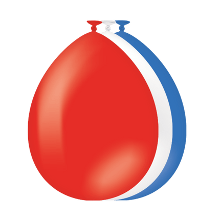 Rood Wit Blauwe Ballonnen 30cm 25st - Partywinkel - 8716764242946