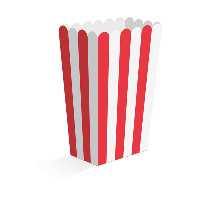 Rood Witte Popcorn Bakjes 13,5cm 8st van WeFiesta koop je bij Partywinkel