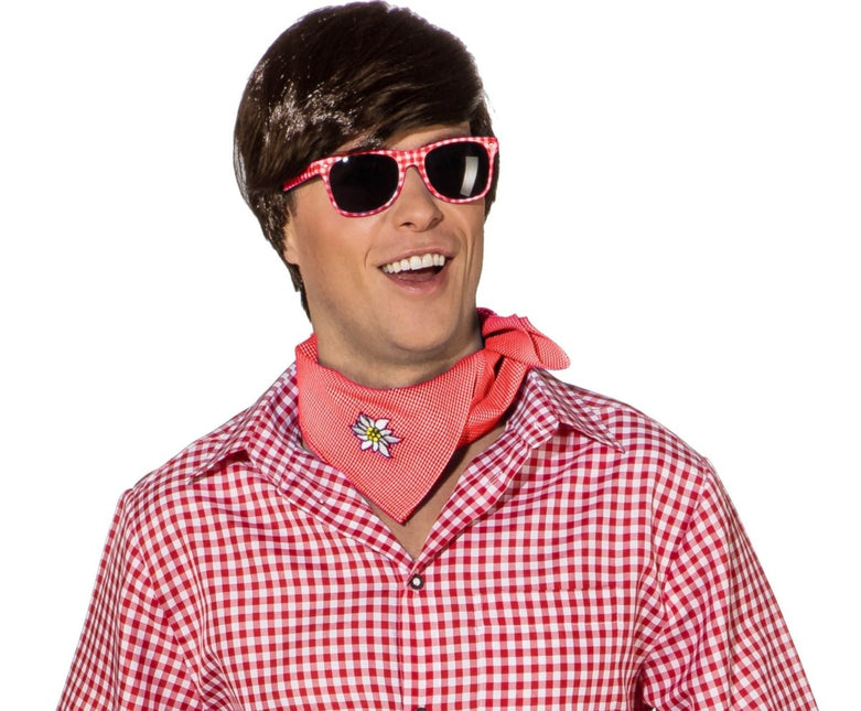 Rood Witte Sjaal Bloem van Orlob koop je bij Partywinkel