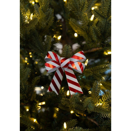 Rood Witte Strik Gestreept 11cm 3st van CHAKS koop je bij Partywinkel