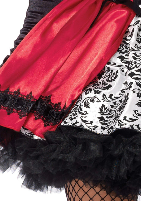 Roodkapje Jurk Wit Rood Dames Leg Avenue - Partywinkel - 714718496474