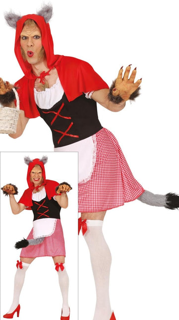 Roodkapje Kostuum Heren - Partywinkel - 8434077860991