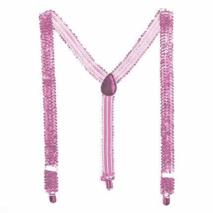 Bretelle con paillettes al neon da 2,5 cm