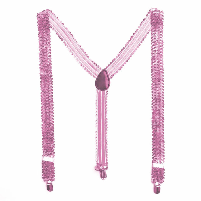 Bretelle con paillettes al neon da 2,5 cm