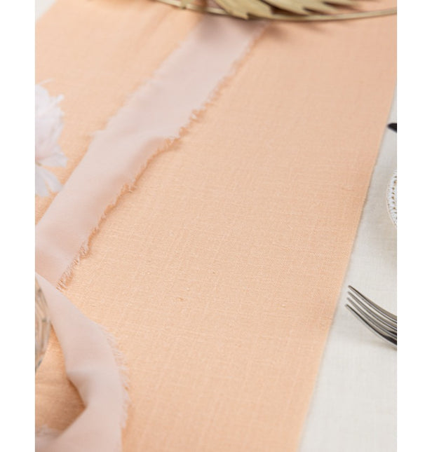 Runner da tavola rosa in cotone 5m