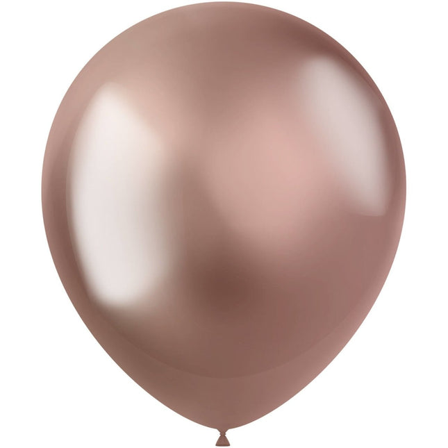 Rose Gouden Ballonnen Chroom 33cm 50st van Folat koop je bij Partywinkel