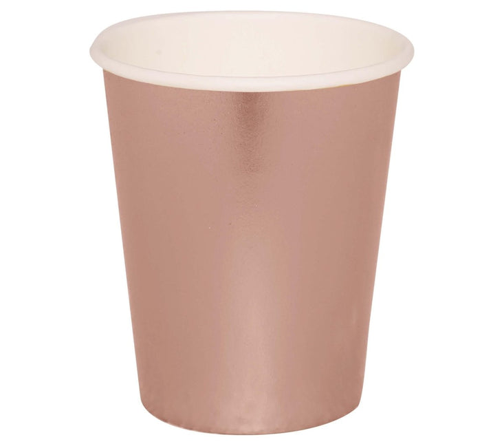 Rose Gouden Bekers 240ml 6st van Fiestas Guirca koop je bij Partywinkel