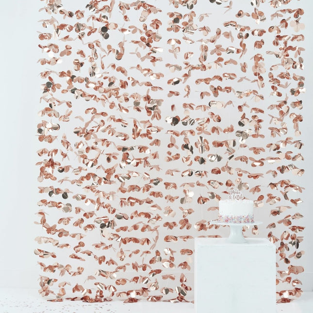 Rose Gouden Hangdecoratie Bladeren 2m van Ginger Ray koop je bij Partywinkel
