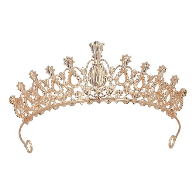Rose Gouden Kroon Met Stenen - Partywinkel - 8712026645463
