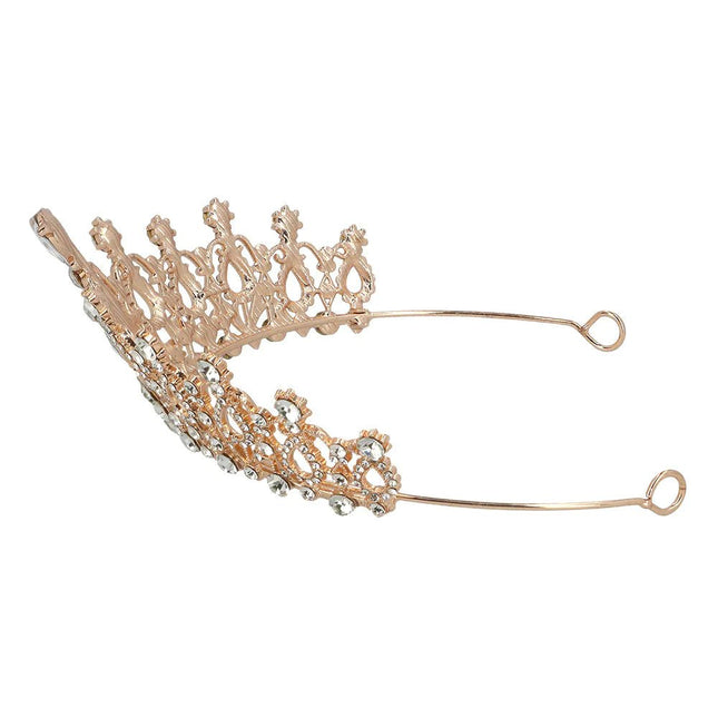 Rose Gouden Kroon Met Stenen - Partywinkel - 8712026645463