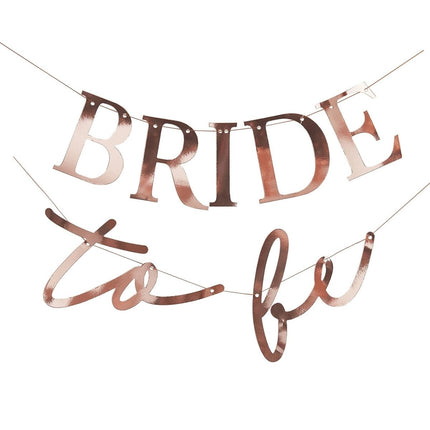 Rose Gouden Slinger Bride To Be 1,5m van Ginger Ray koop je bij Partywinkel