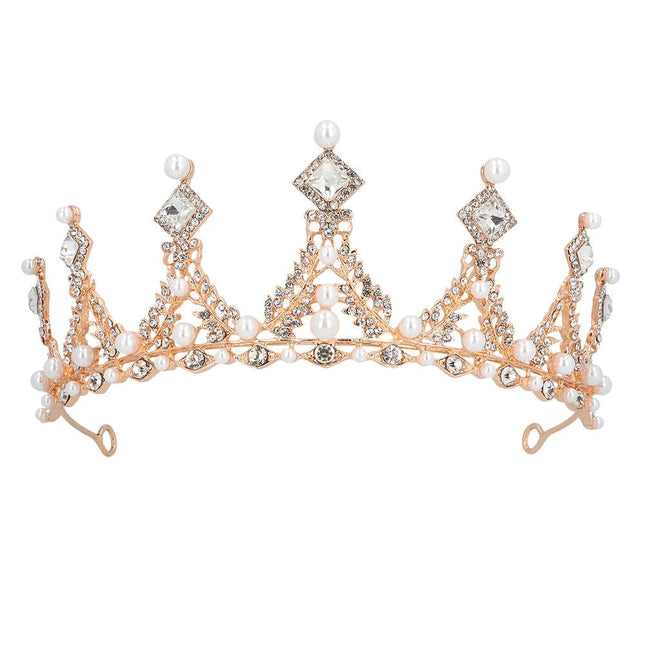 Rose Gouden Tiara Metaal van Boland koop je bij Partywinkel