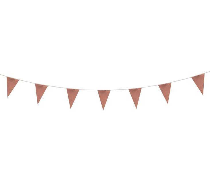 Rose Gouden Vlaggenlijn 10m van Fiestas Guirca koop je bij Partywinkel