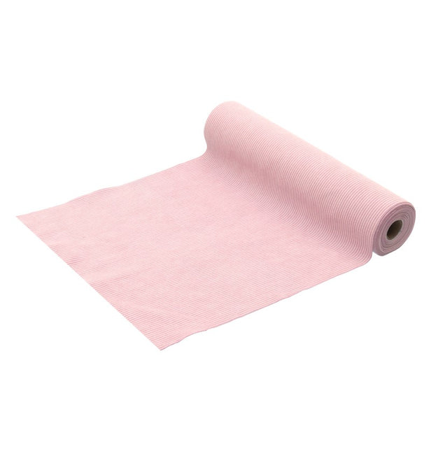Runner da tavolo rosa in velluto 3m