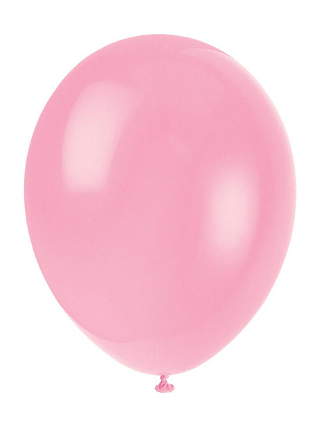 Roze Ballonnen Glans 30cm 10st van Unique koop je bij Partywinkel