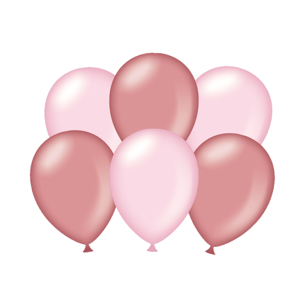 Roze Ballonnen Metallic 30cm 6st van Paper Dreams koop je bij Partywinkel