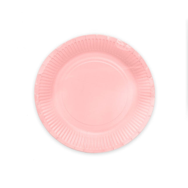Roze Borden Papier 23cm 16st van WeFiesta koop je bij Partywinkel