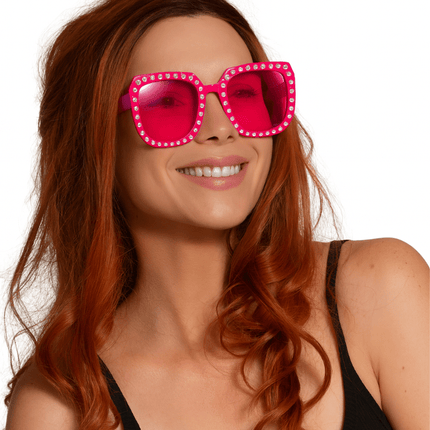 Roze Bril Bling van Partychimp koop je bij Partywinkel