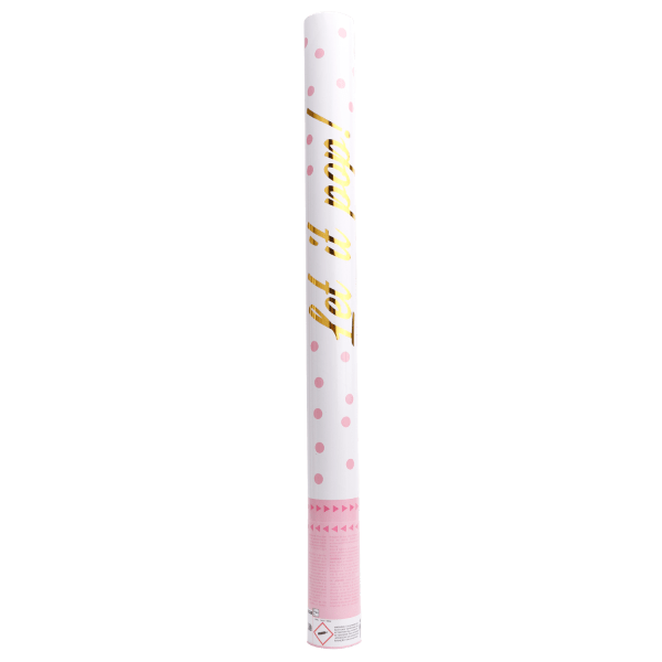 Cannone di coriandoli rosa da 60 cm Cannone di coriandoli rosa da 60 cm