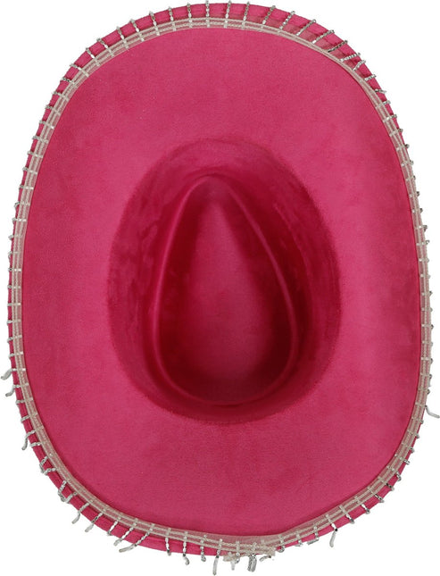 Roze Cowboy Hoed Franjes van Fiestas Guirca koop je bij Partywinkel