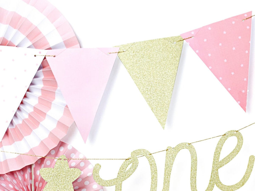 Roze Gouden Slingers 1,3m van Partydeco koop je bij Partywinkel
