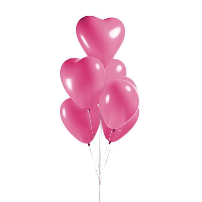 Roze Hartjes Ballonnen 30cm 6st van WeFiesta koop je bij Partywinkel